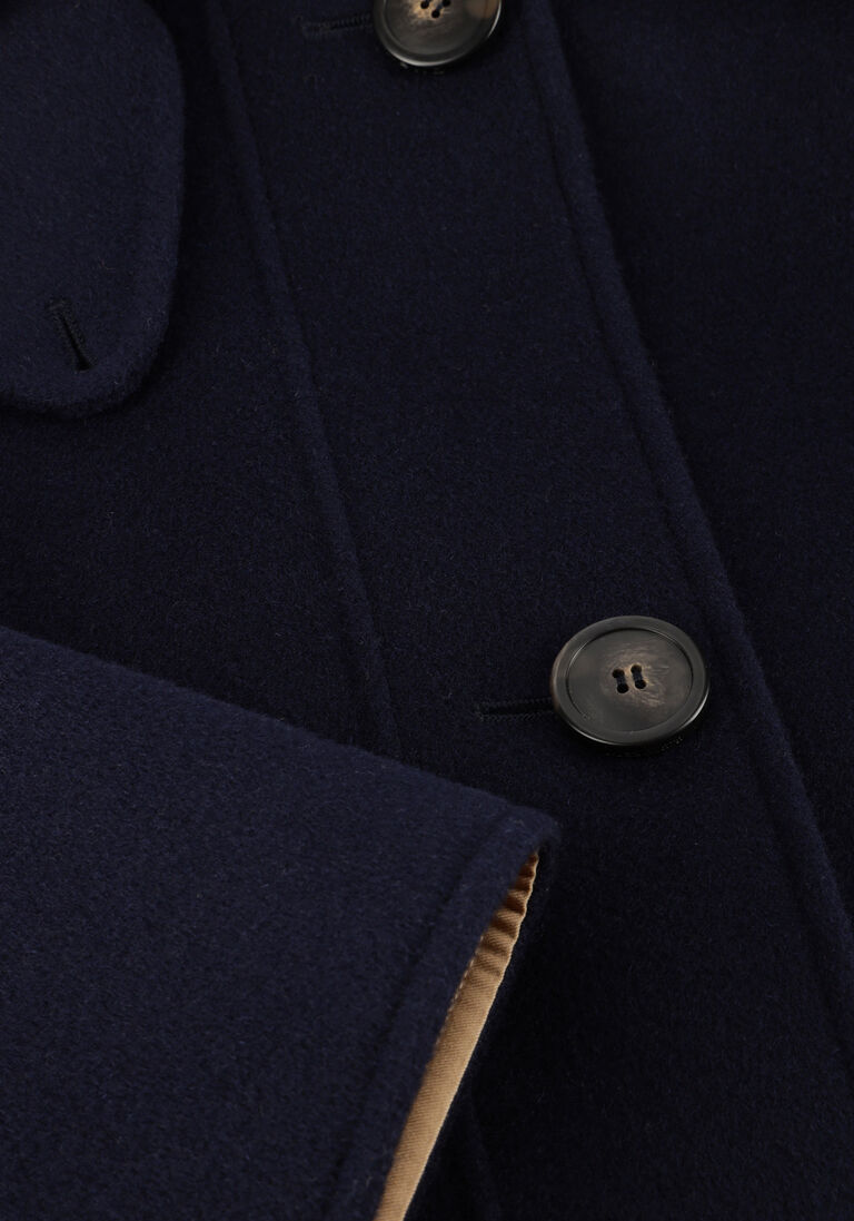 donkerblauwe max mara mantel rufo
