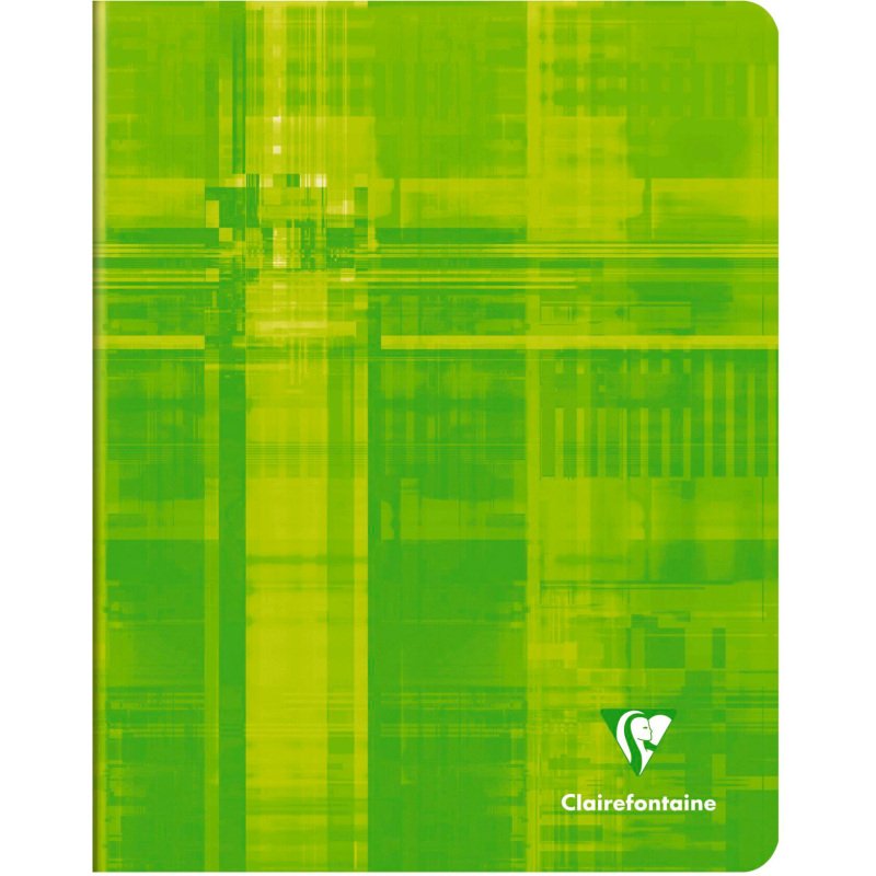 Cahier piqué Clairefontaine 16,5 x 21cm ligné 72 pages  - marge - Assortis