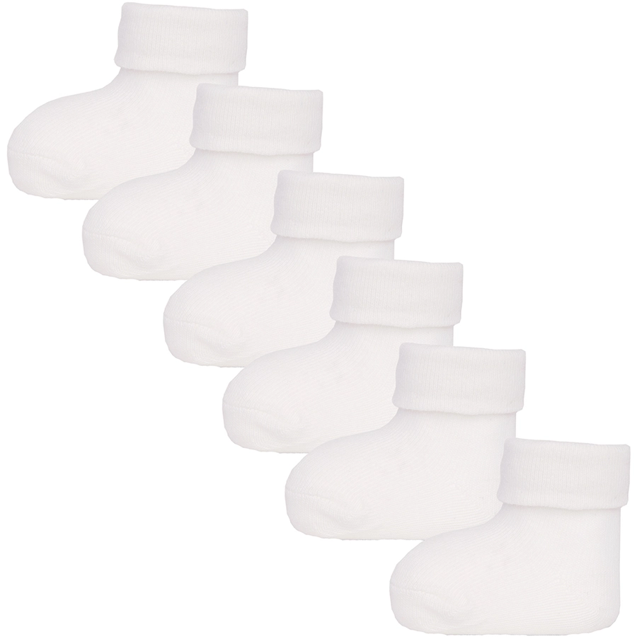 Ewers Babysöckchen 6er Pack Uni weiß