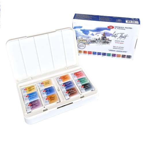 WHITE NIGHTS™ Künstler-Aquarellfarben-Set Urban Landscape