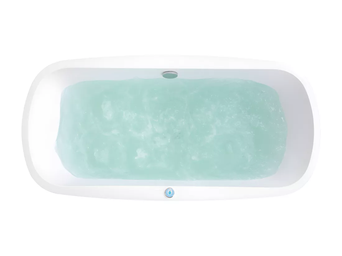 Baignoire balnéo à leds SIRGAO - 1 place - 155L - 150*75cm - Noire