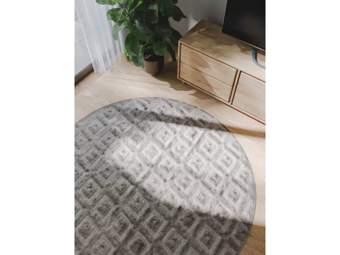 Tapis Leo Gris clair ø 200 cm rond