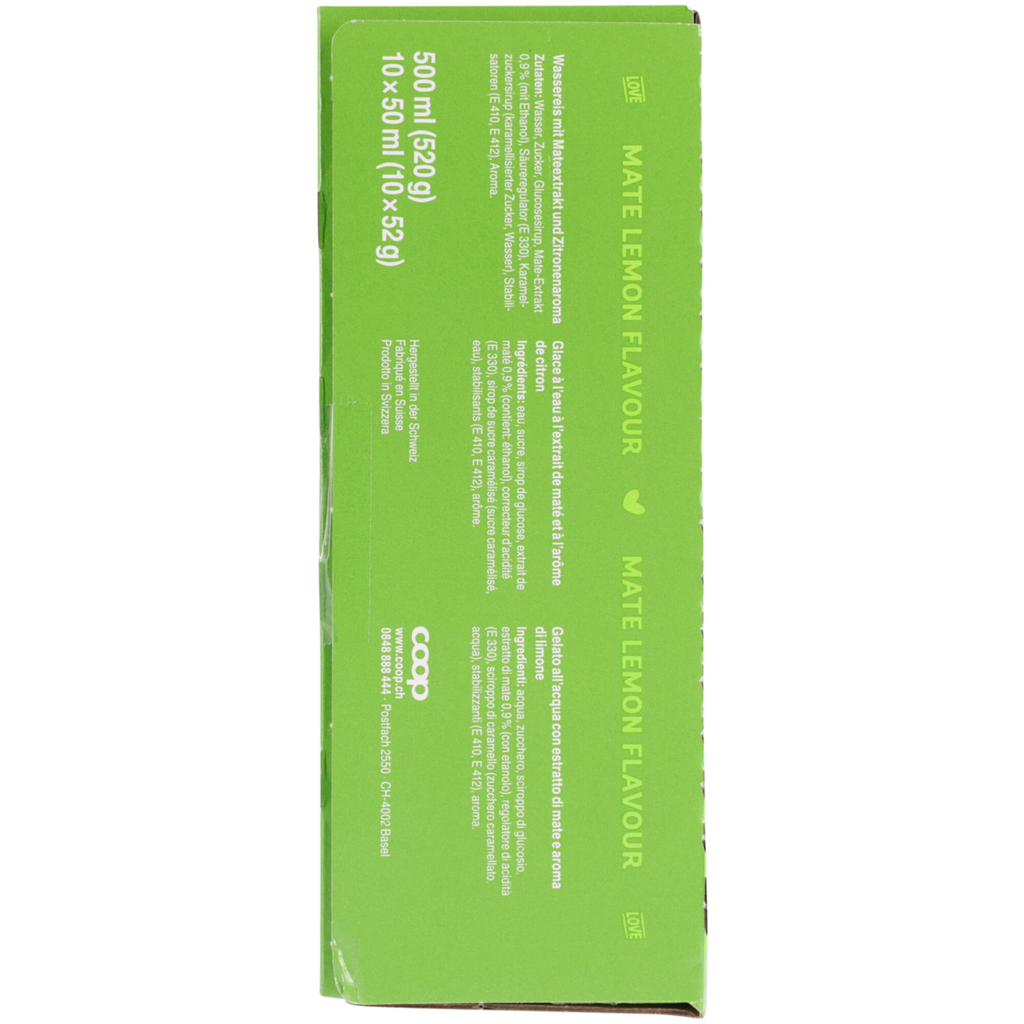Ice Pop Mate Lemon Geschmack 10x50ml