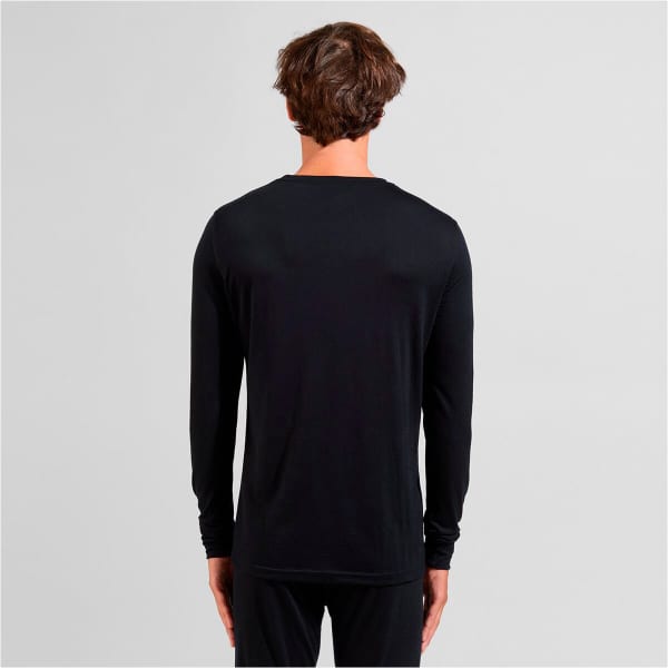 T-shirt thermique ODLO MERINO 200 BL TOP CREW NECK L/S BLACK