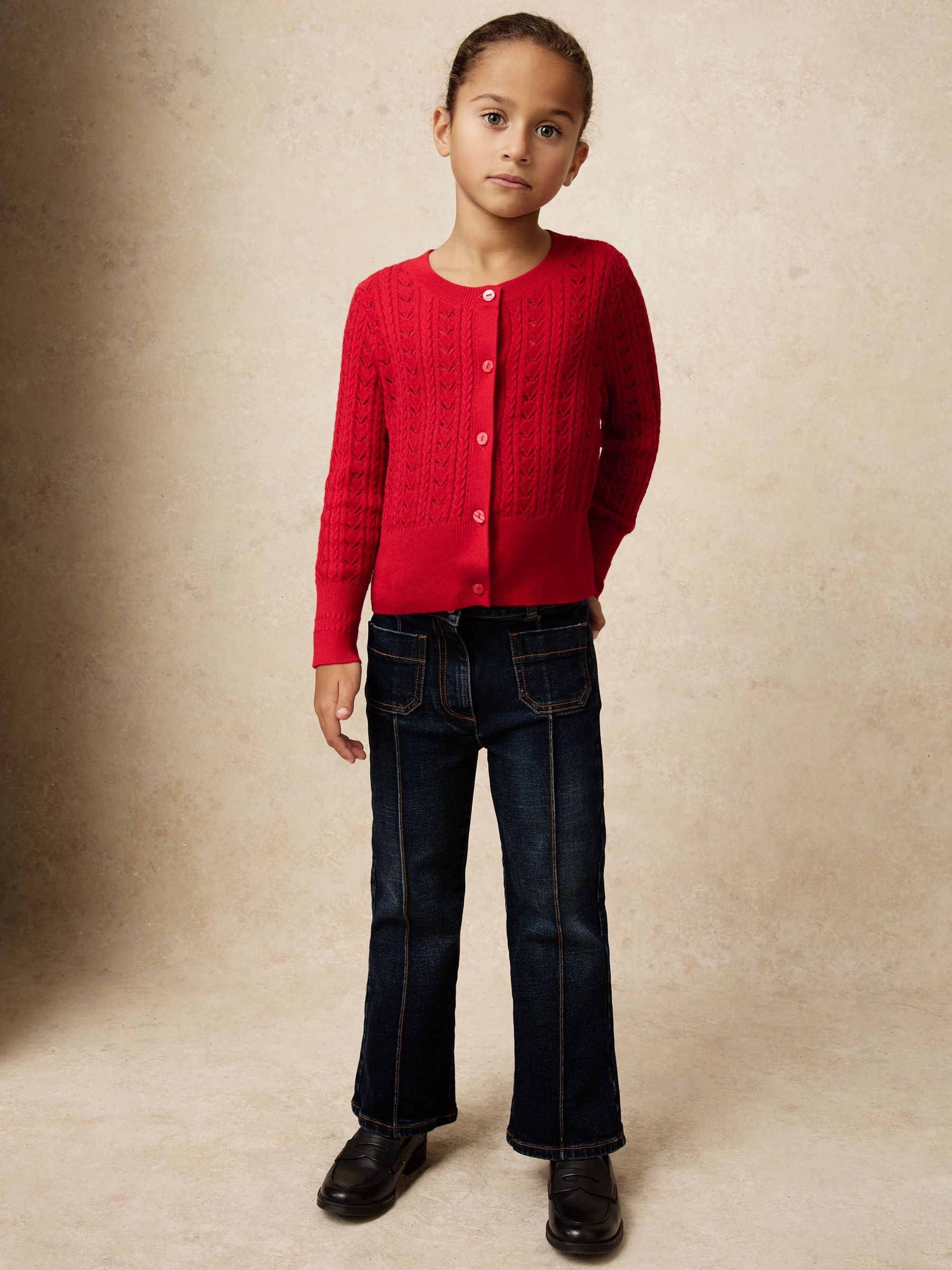 Reiss Flo Wollen-Katoenen Ajourgebreid Vest