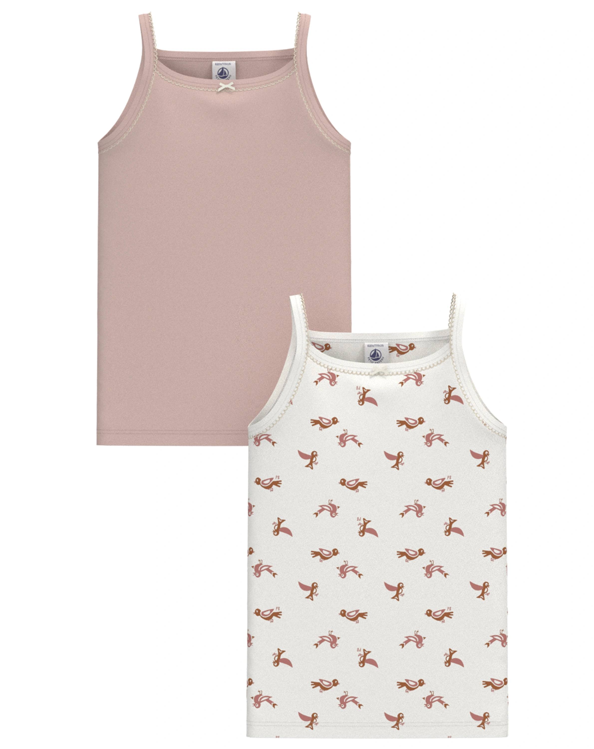 Unterhemd MOINEAU 2er-Set in rose/weiß