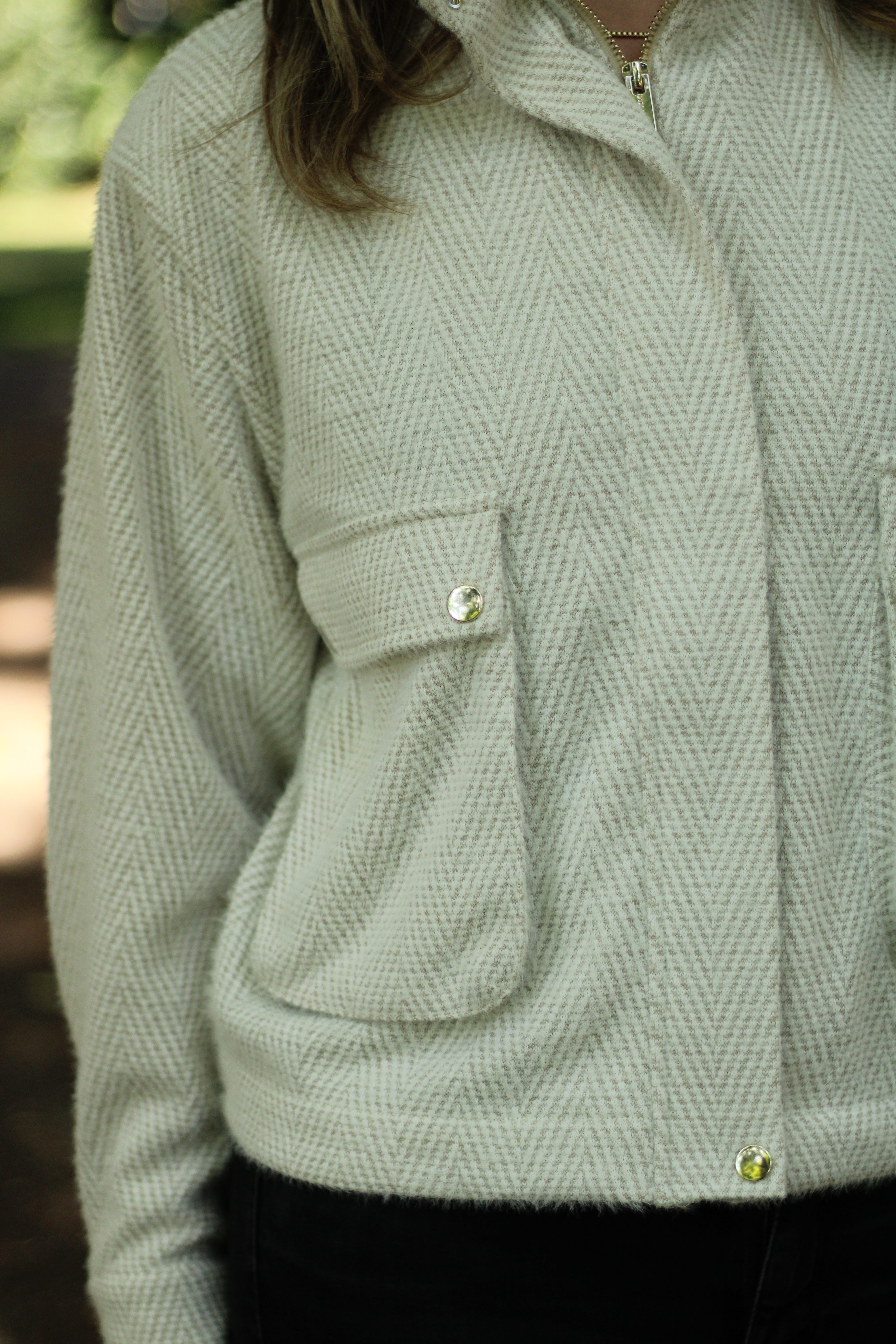 Rino & Pelle - Fyanna Jacket With Zipper - Birch/Snow White