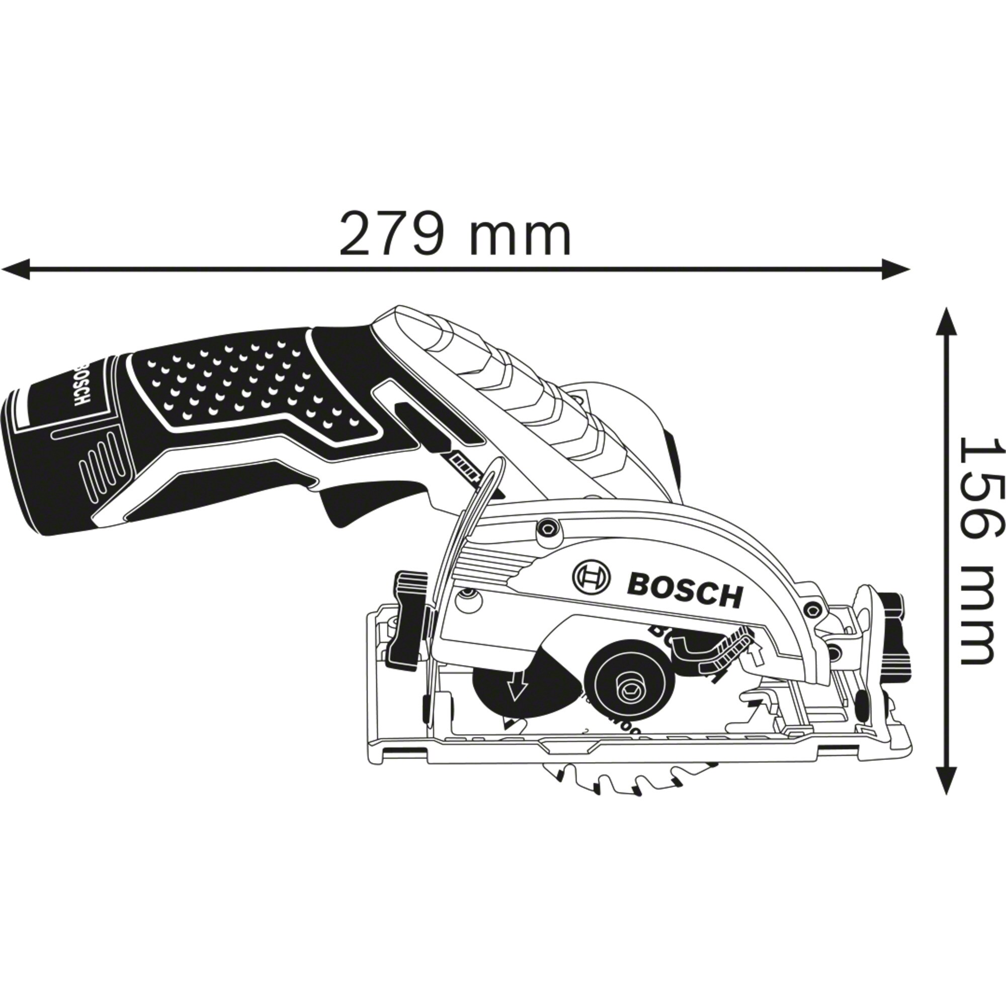 Bosch Handkreissäge Akku-Handkreissäge GKS 12V-26 Professional, 12Volt