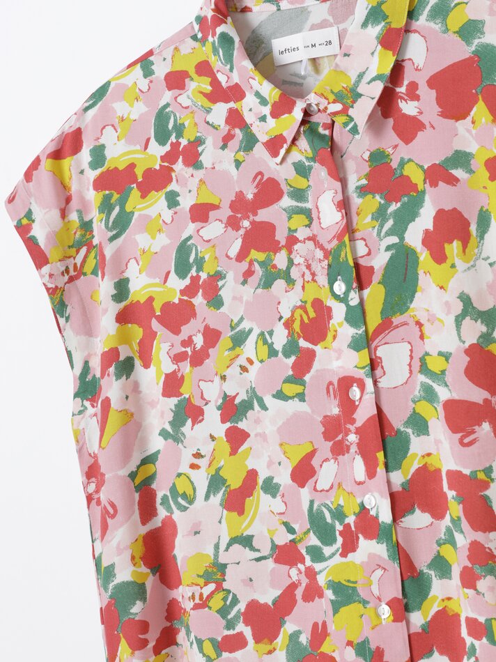 Blusa fluida sem mangas - Tons de Verde