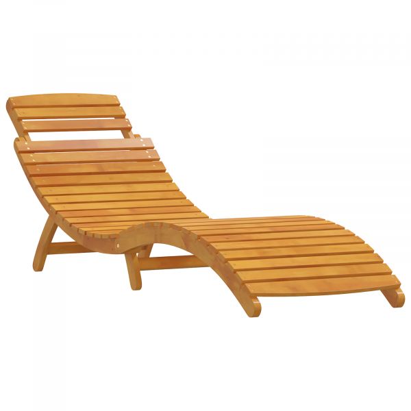vidaXL Conjunto de 3 Peças Peças de Espreguiçadeira com Mesa Lateral em Madeira de Acácia - 384056408