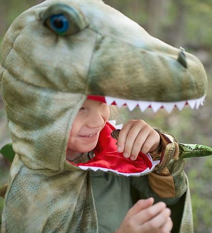 Great Pretenders Udklædning - Kappe -  Grøndasaurus T-Rex m. Kl?r