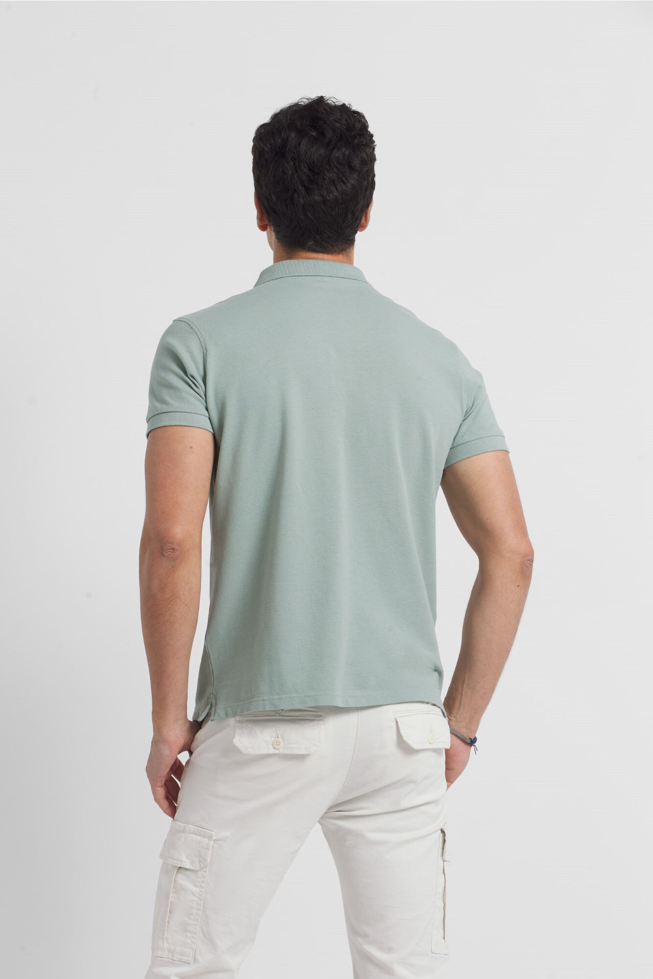 Camisa polo clássica com mini raquete verde - Verde escuro