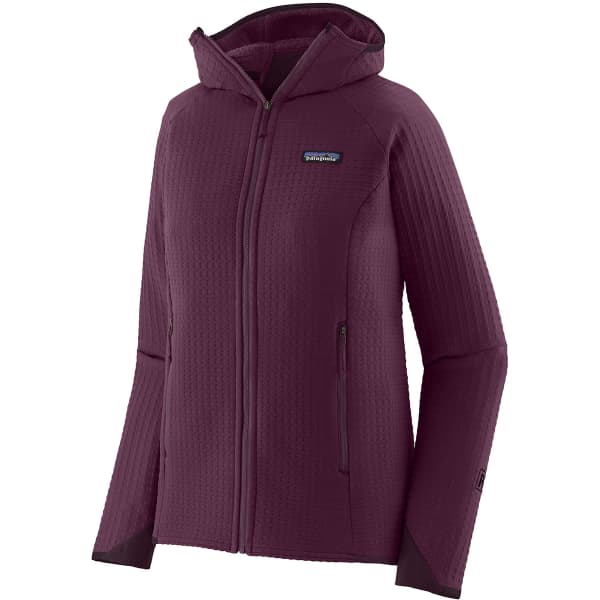 Veste polaire randonnée PATAGONIA W'S R2 TECHFACE HOODY NIGHT PLUM