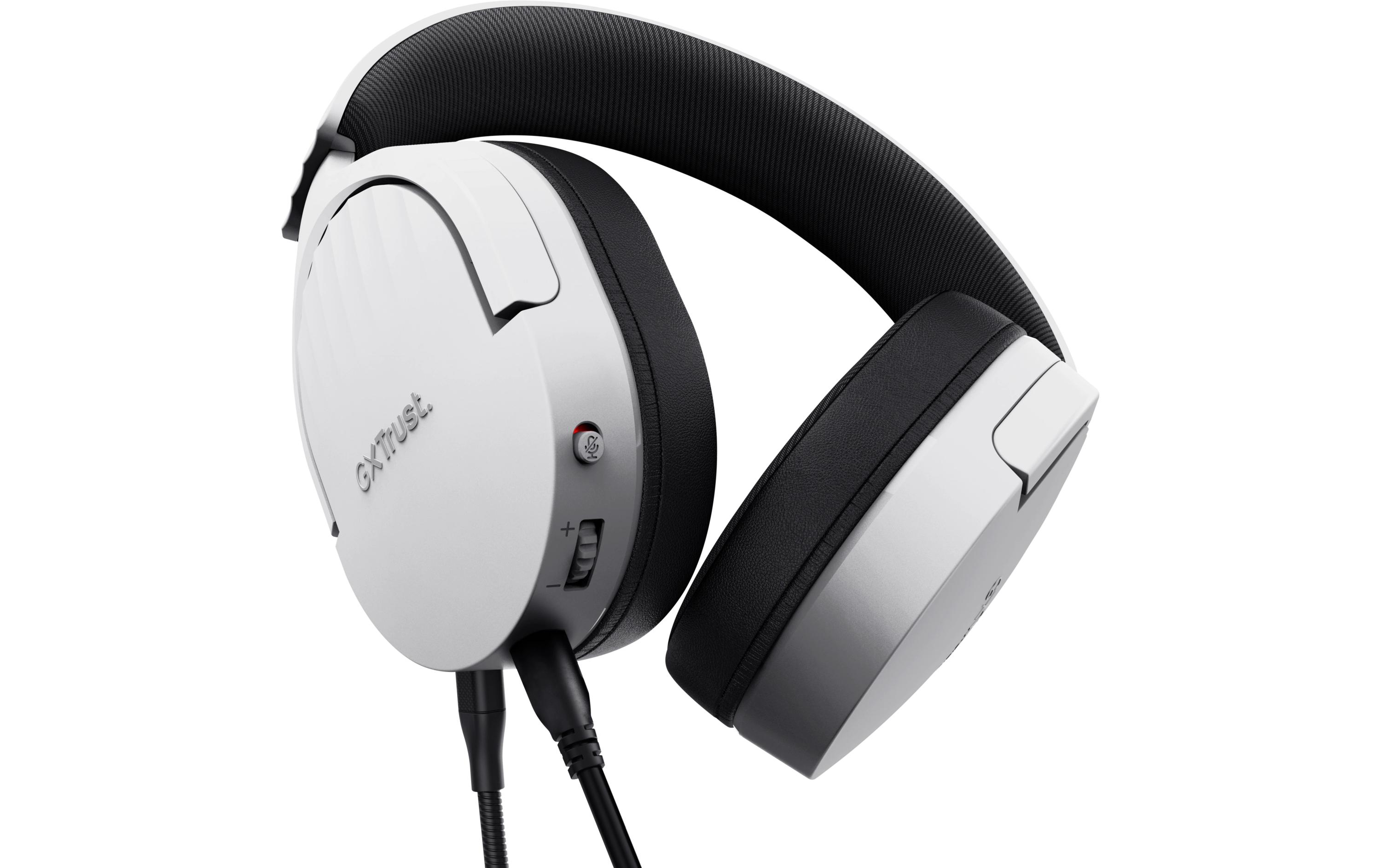 Headset GXT 489W FAYZO Schwarz/WeissLeistungsstarkes, ohrumschliessendes Gaming-Headset, hergestellt für PC, Laptop und Konsolen