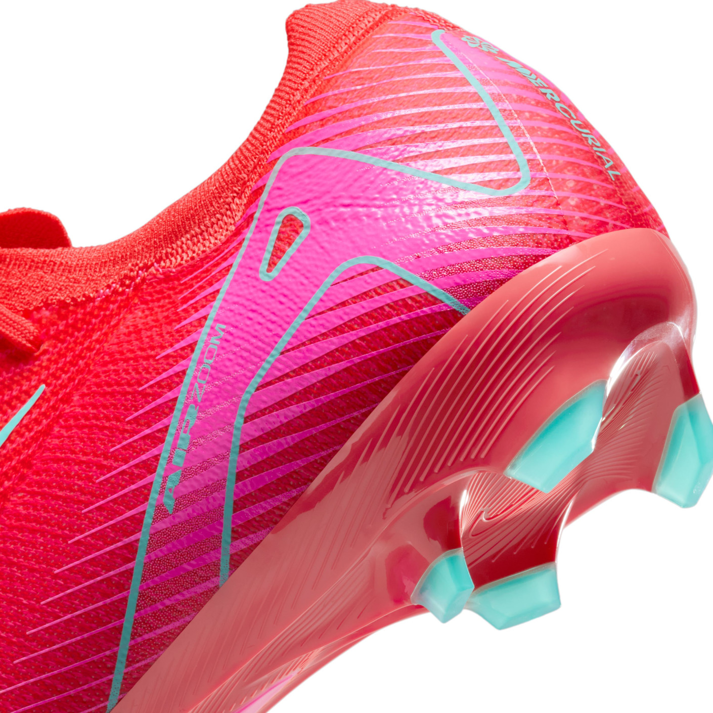 Nike Zoom Mercurial Vapor 16 Pro Gras Voetbalschoenen (FG) Rood Turquoise Roze