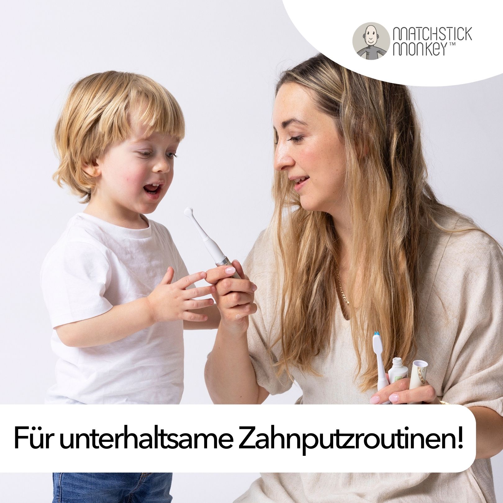 Matchstick Monkey Zahnbürsten Ersatzköpfe für elektrische Zahnbürste