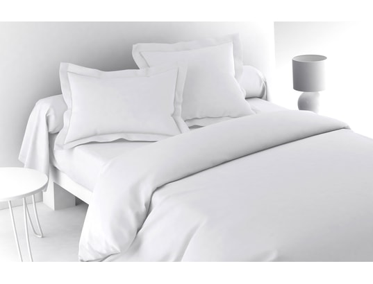 ANNE DE SOLENE - Drap housse Drap housse Vexin 140x190cm blanc Percale 80F