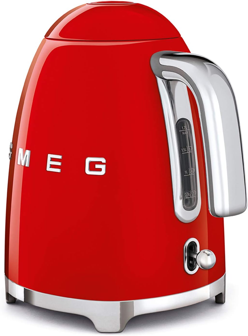 Smeg, Bouilloire Électrique KLF03PGEU 1,7 L, Filtre Anticalcaire Lavable, Arrêt Automatique de Sécurité, Indicateur de Niveau d'Eau, Base Antidérapante, Range Cordon, Puissance 2400W, Vert d'Eau