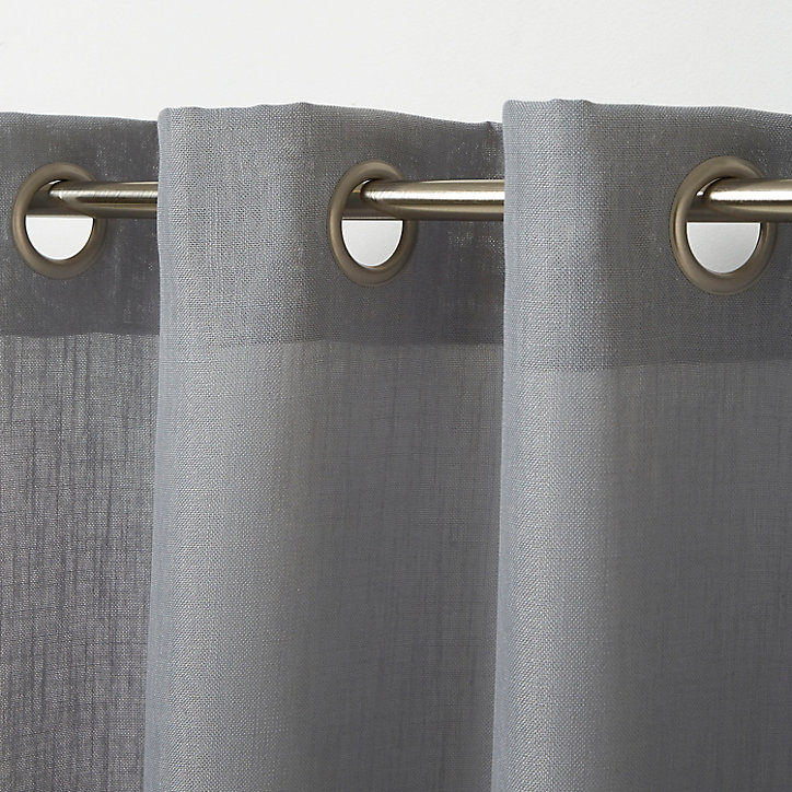 Voilage GoodHome Kippens gris l.140 x H.260 cm