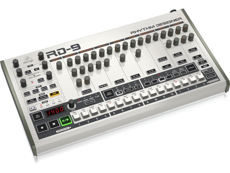 Behringer Drum Machine RD-9 Klassische Drum-Machine mit analoger und digitaler Klangerzeugung