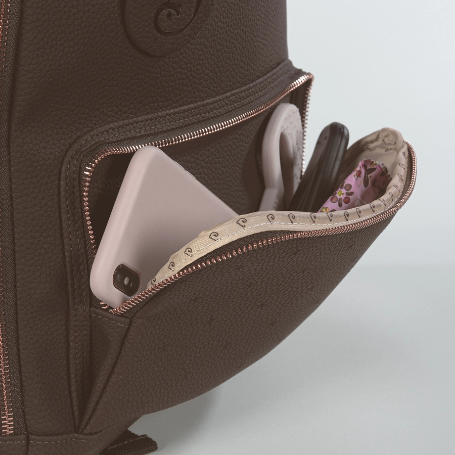 pasito a pasito Wickelrucksack Sterne  braun