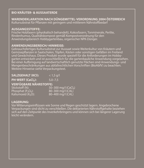 Dehner Bio Aussaat- und Kräutererde, 108 x 20