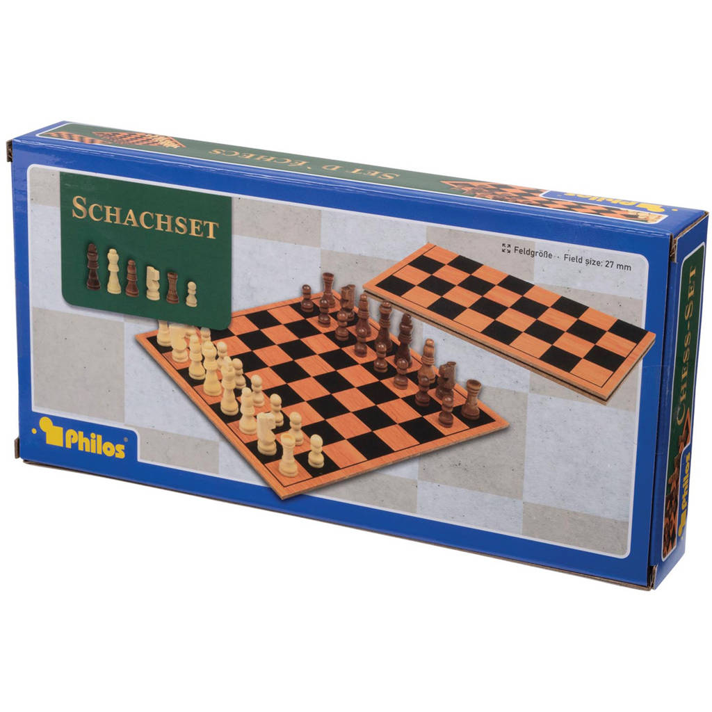 schaak set, 27mm veld Schaaktset (veldmaat 27 mm)
