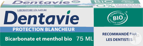 Léa Nature Dentavie Dentifrice Protection Blancheur Bicarbonate Et Cristaux De Menthol Bio Tube 75ml