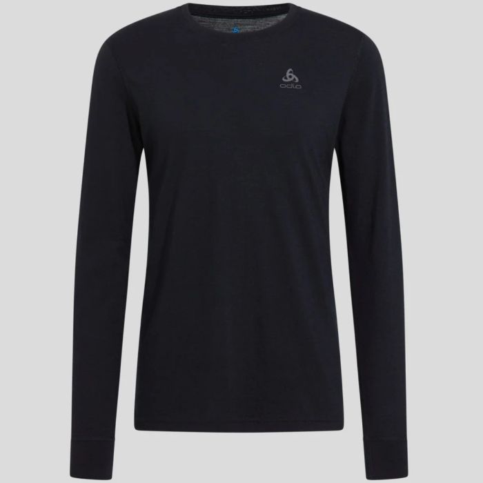 Odlo Herre Mellemlag Merino 200 BL Top Crew Neck L/S Sort