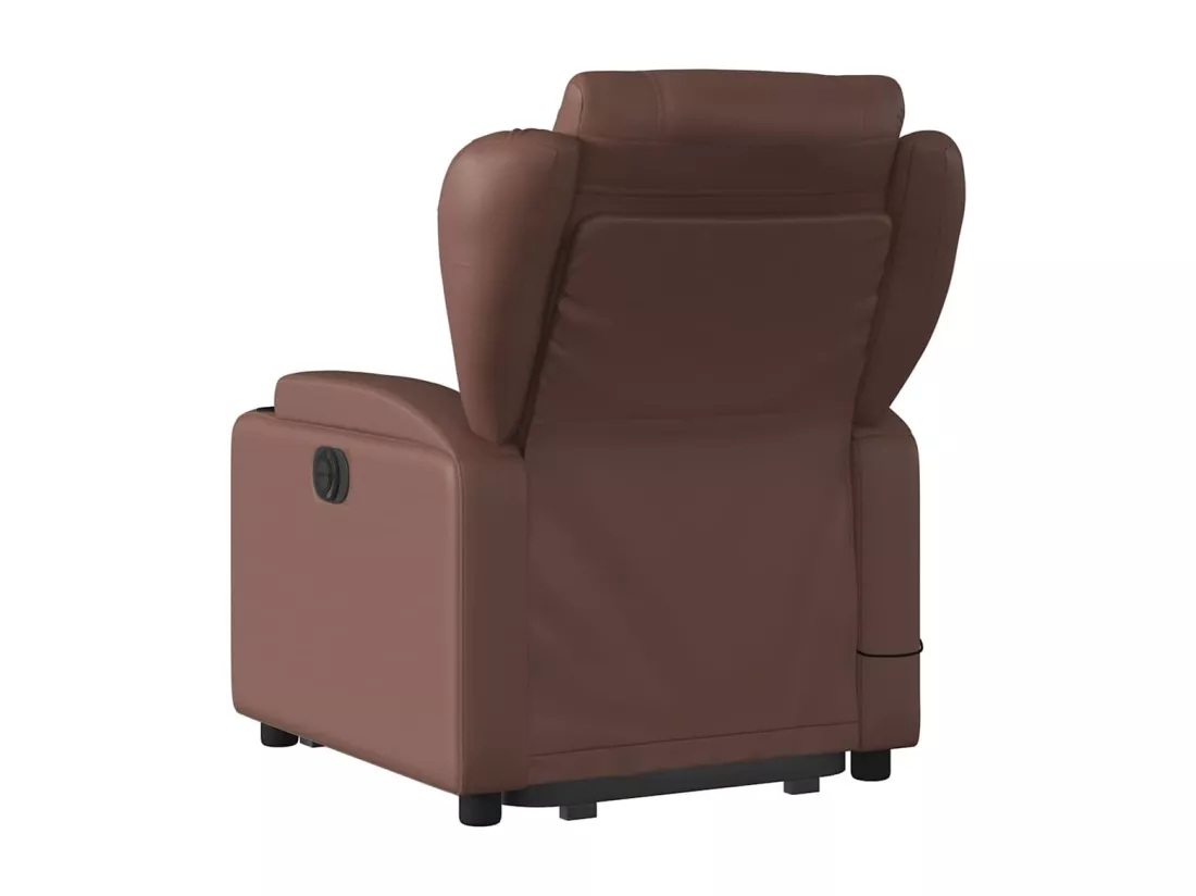 Fauteuil inclinable massant électrique marron similicuir