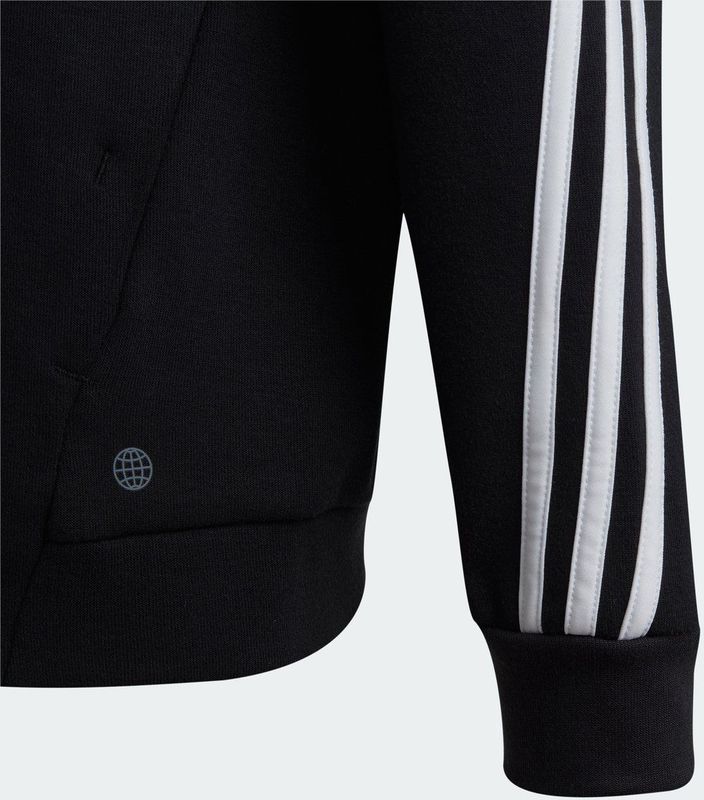adidas Sportswear Future Icons 3-Stripes Ritsjack met Capuchon - Kinderen - Zwart