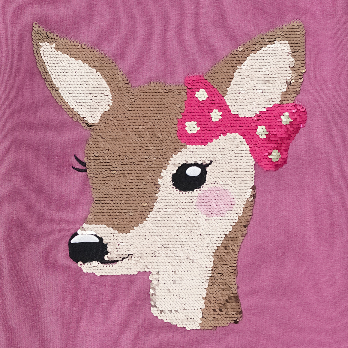 Topolino Mädchen Sweatshirt mit Wendepailletten himbeer