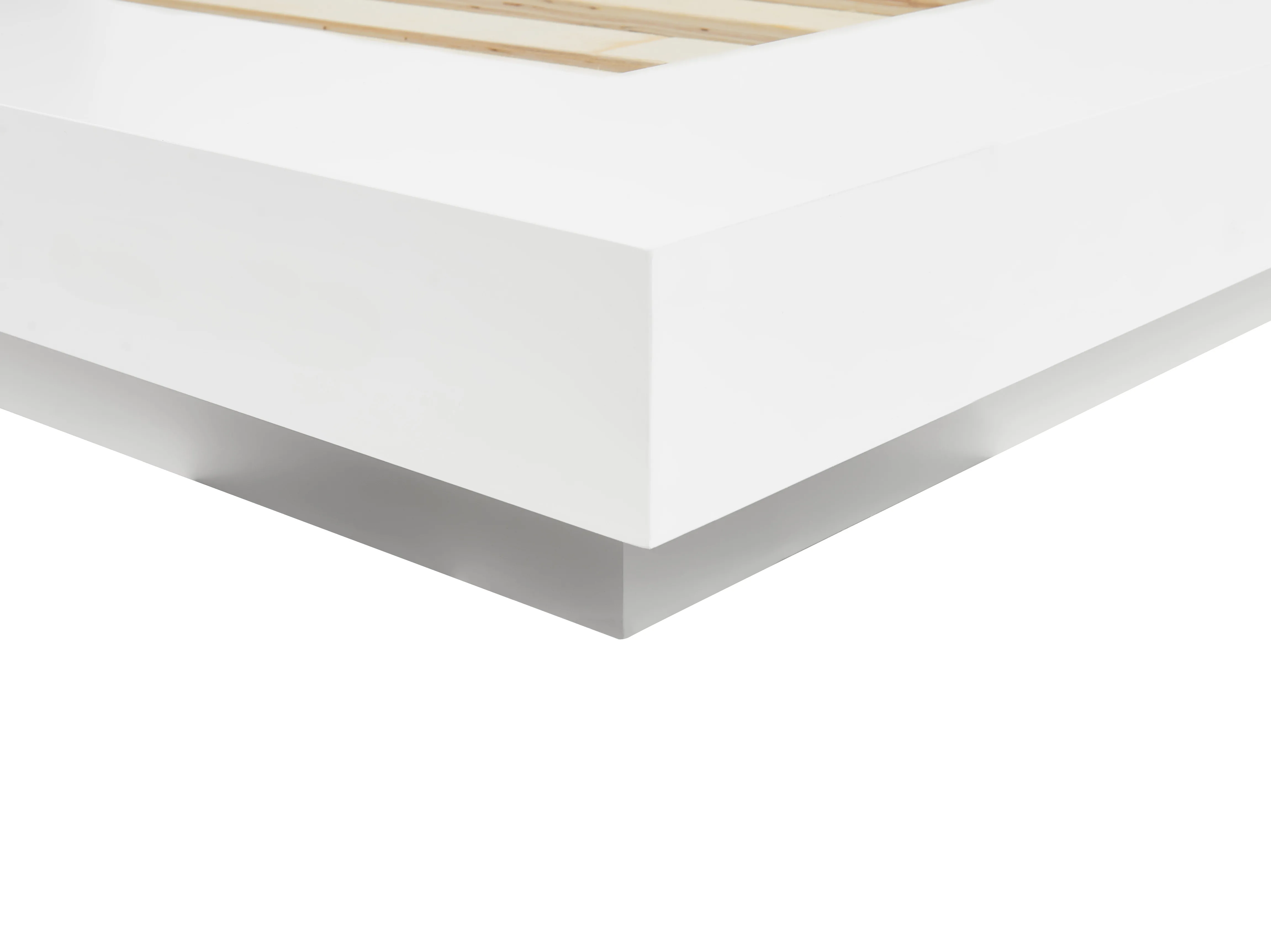 Bed met LED-verlichting Kunstleer ZEN 160 x 200 cm Wit