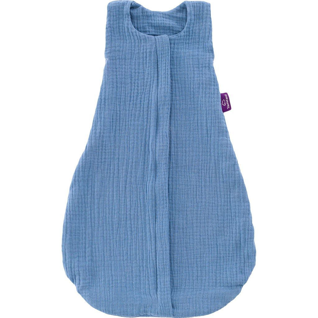 TräumelandTräumeland   Sommerschlafsack Liebmich Baumwollmusselin hellblau 90