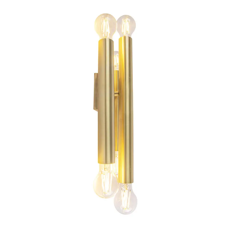 Qazqa wandlampen tubi goudkleurig e27