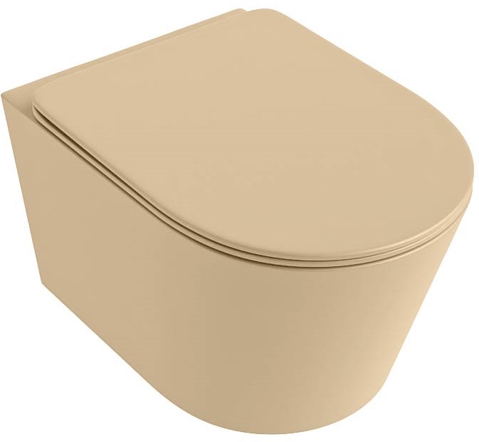Mondiaz Lavie toiletpot randloos met softclose zitting sand