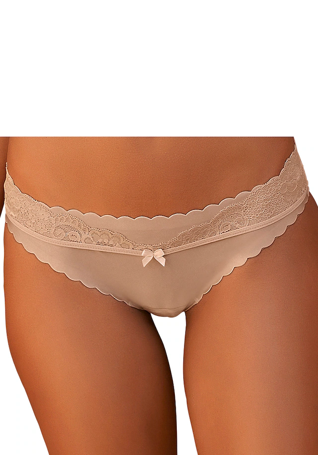 LASCANA Bikinislip , mit extra flachen Kanten und feiner Spitze
