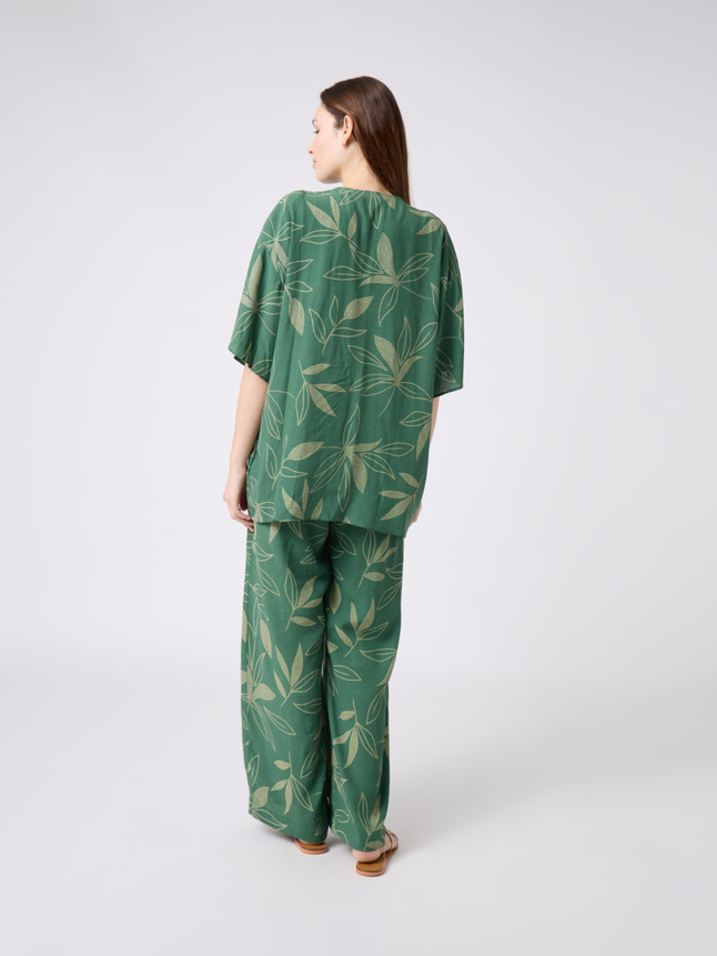Chemise kimono imprimée