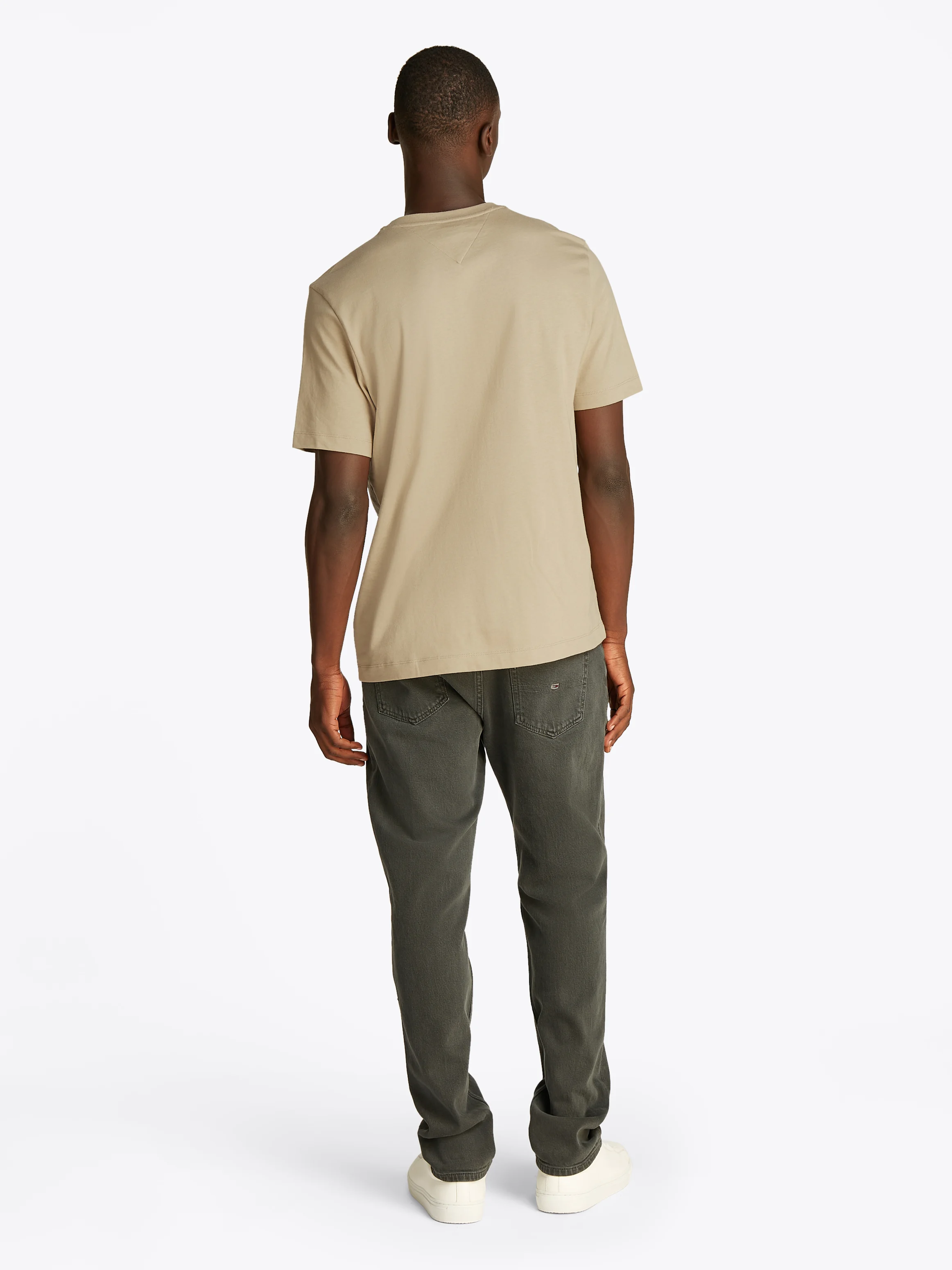 Tee-shirt à col rond en coton | Kaki