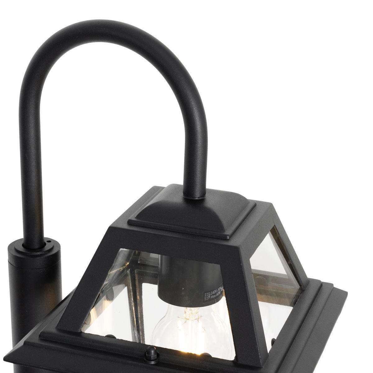 Klassieke buiten lantaarn zwart 135 cm IP44 - Berta