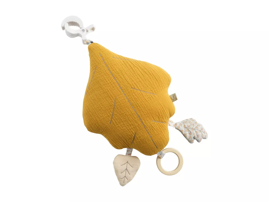 Jouet d'activités en gaze de coton jaune foncé