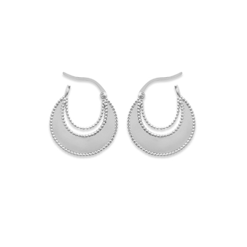 Boucles d'oreilles pendantes plaqué or ou argent ALUNA - Bijoux Privés Discovery