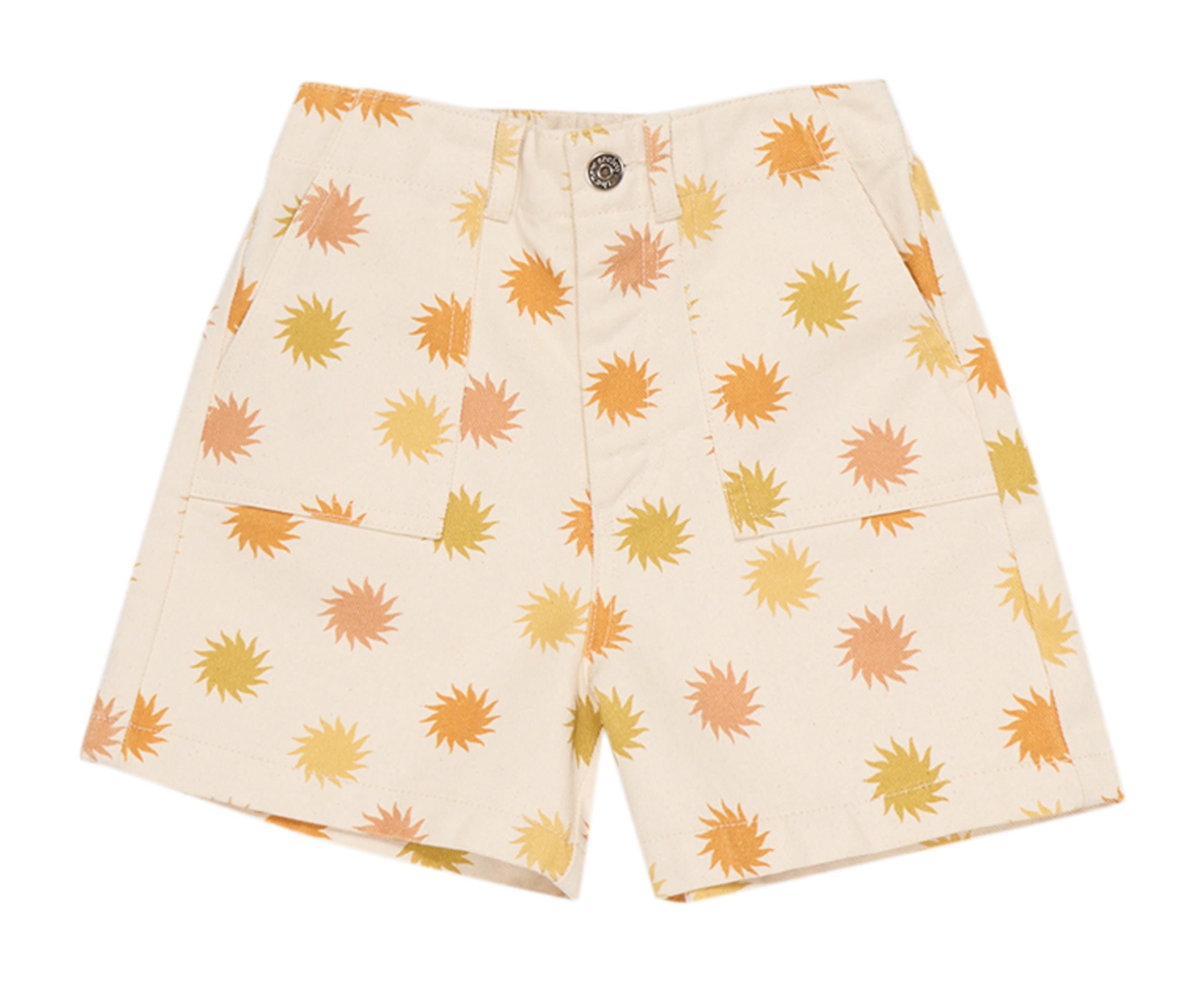TRAMONTO - Short taille haute en coton imprimé| Rose
