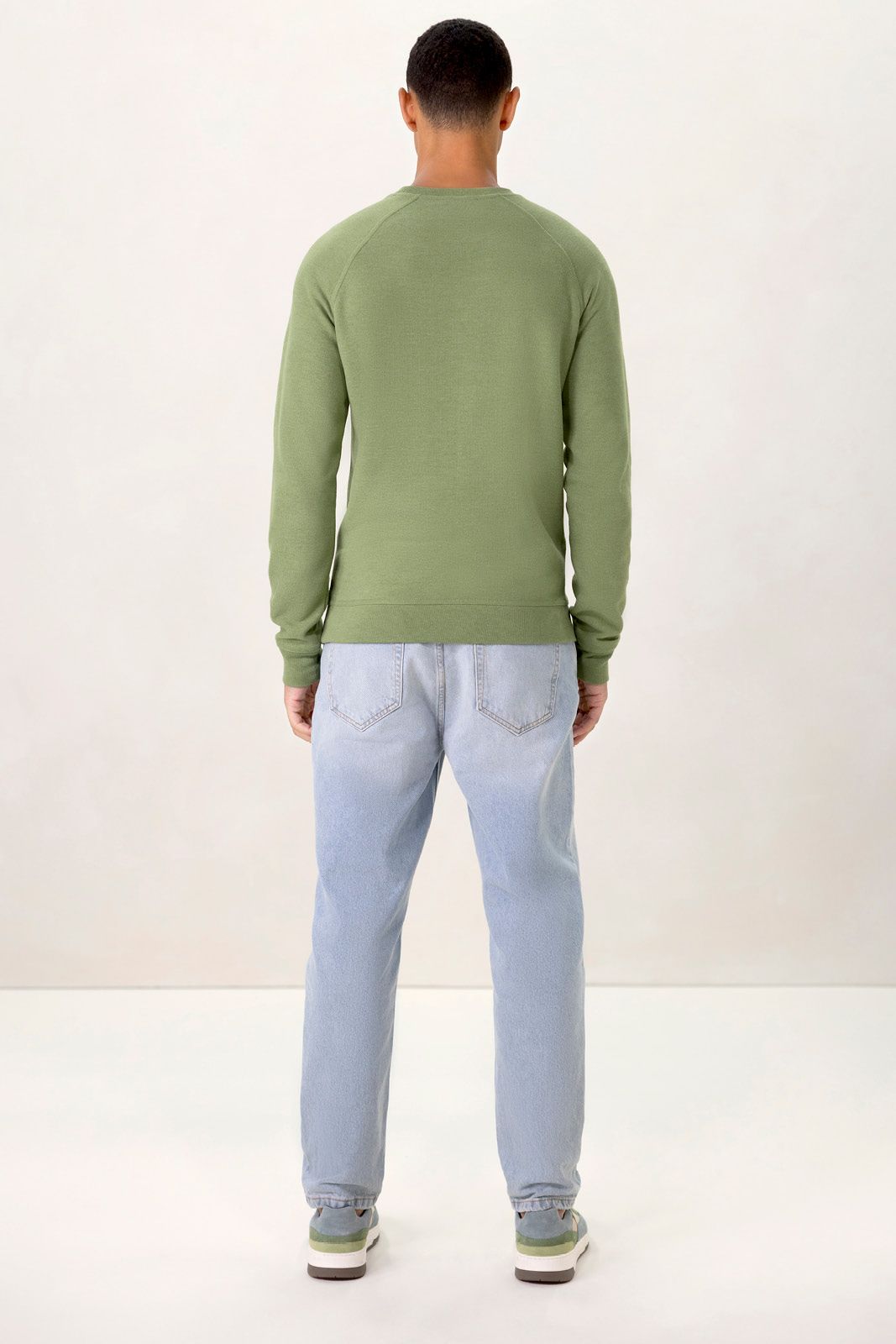 Groene raglan sweater