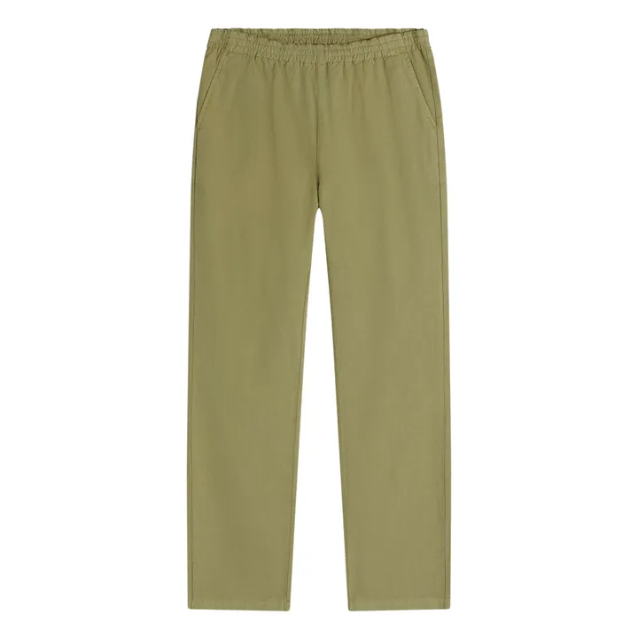 Homecore Pantalon Elastiqué Maji Coton Bio | Vert kaki