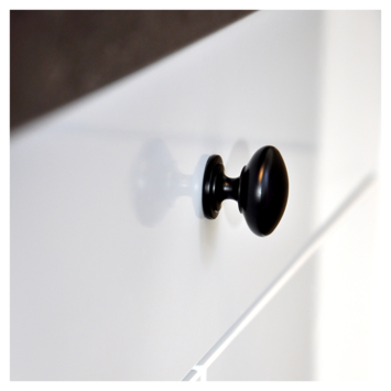 Knop Hilde zwart 33 mm