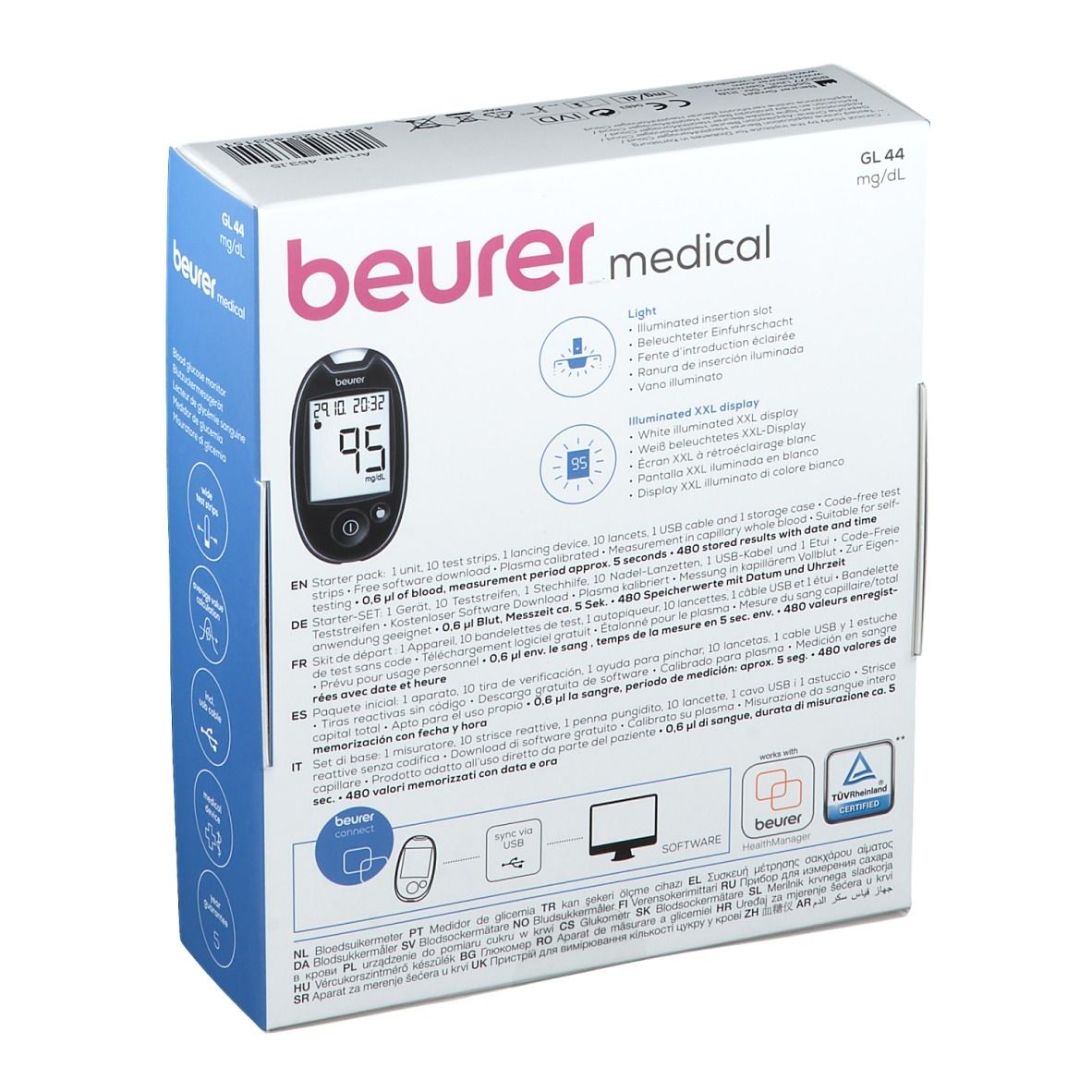 beurer Blutzucker Messgerät GL44 mg/dl