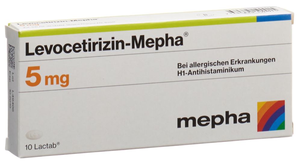 LEVOCETIRIZINE Mepha Lactab 5 mg Blist 10 Stk