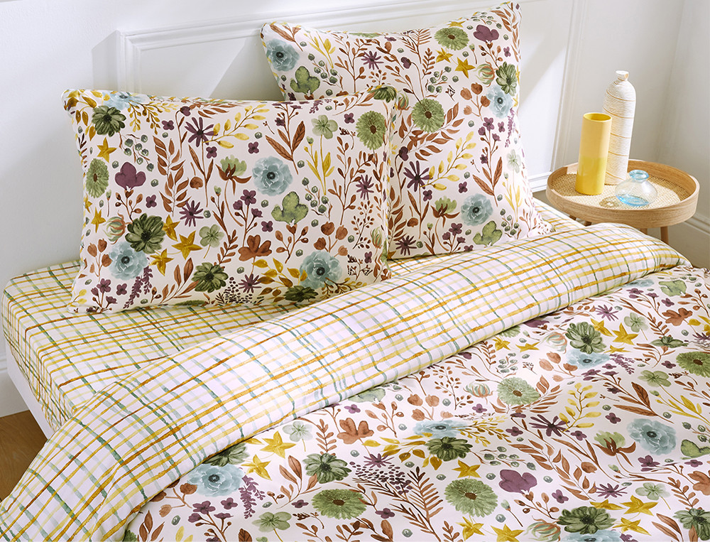 Taie d'oreiller fermeture zip-Fleurs d'anis