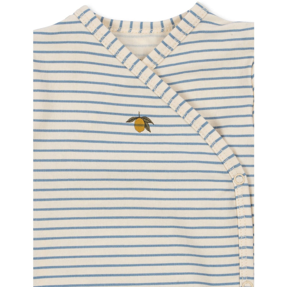 Køb Konges Sløjd Stripe Bluie Basic Ls Newborn Body GOTS